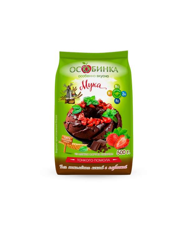 Упаковка Мука для шоколадных кексов - аренда торгового знака Особинка